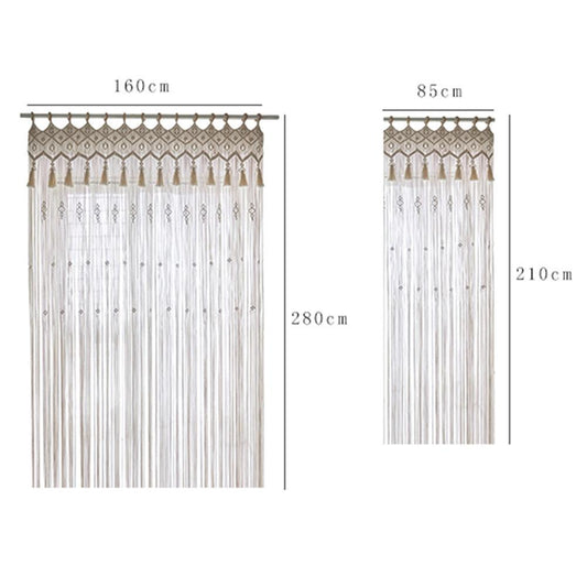 Bohemian Hand-Woven Macrame Tapestry Curtain