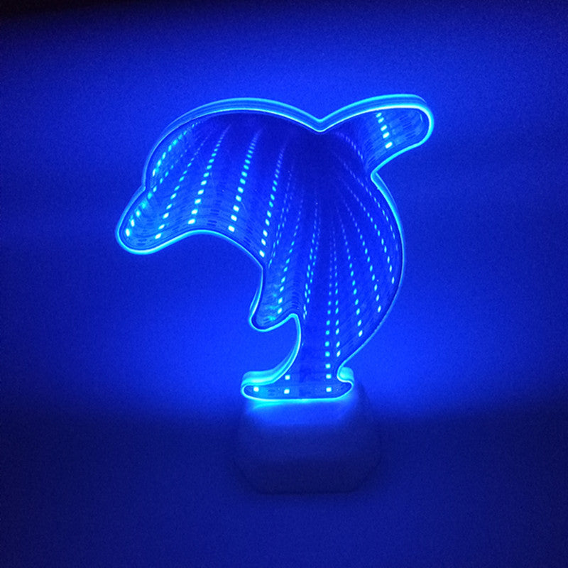 Creative Double-Sided Love Tunnel LED Mirror Light