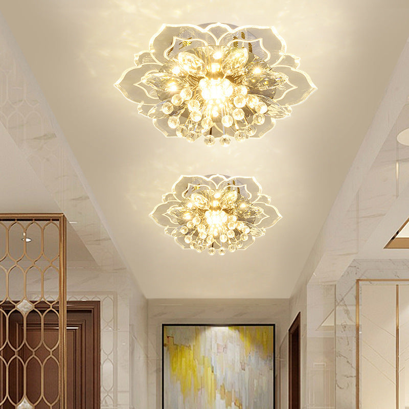 Elegant Entryway/Hallway Mini Crystal Lamp