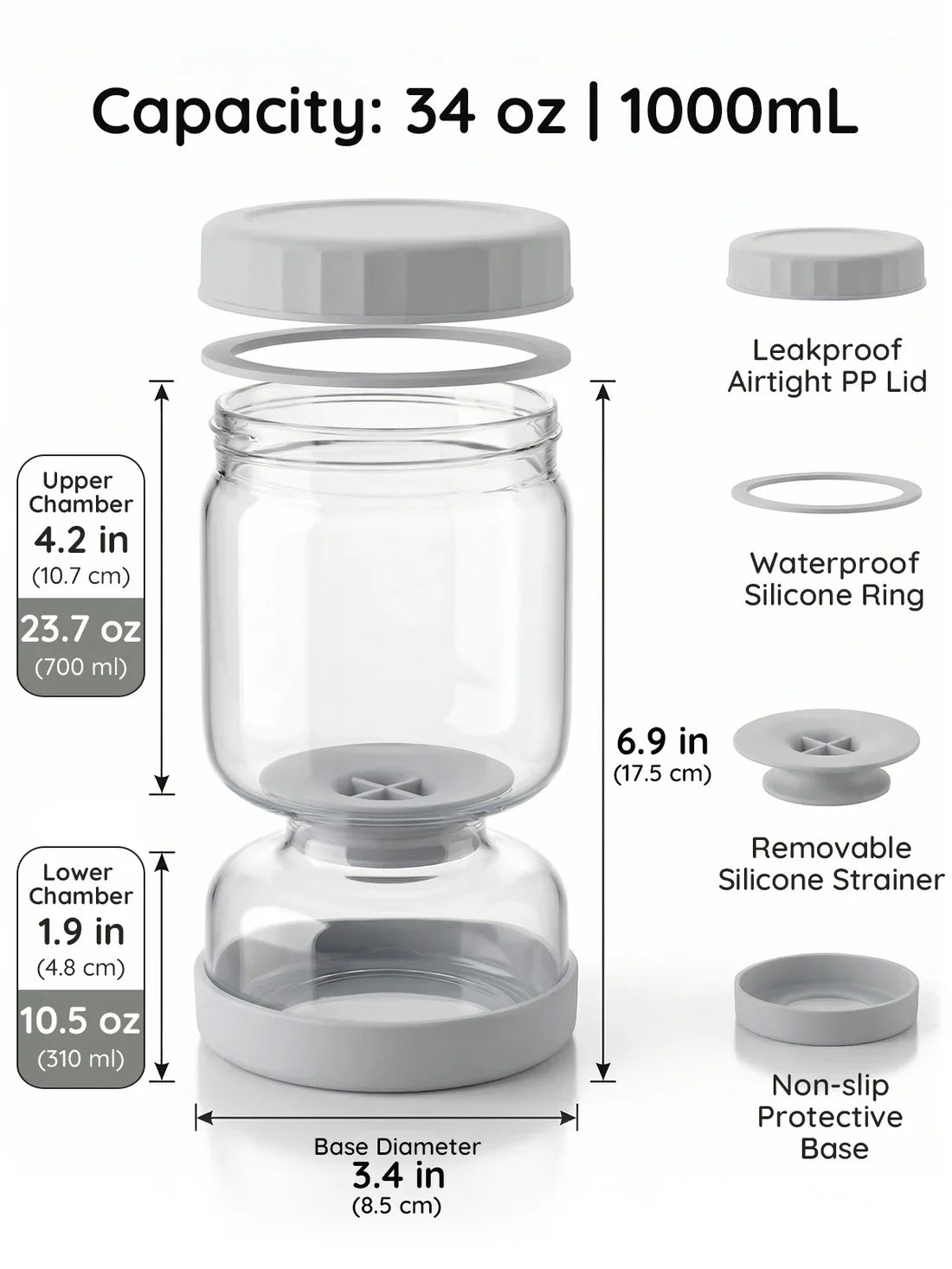 Homnoble Pickle and Olive Hourglass Jar