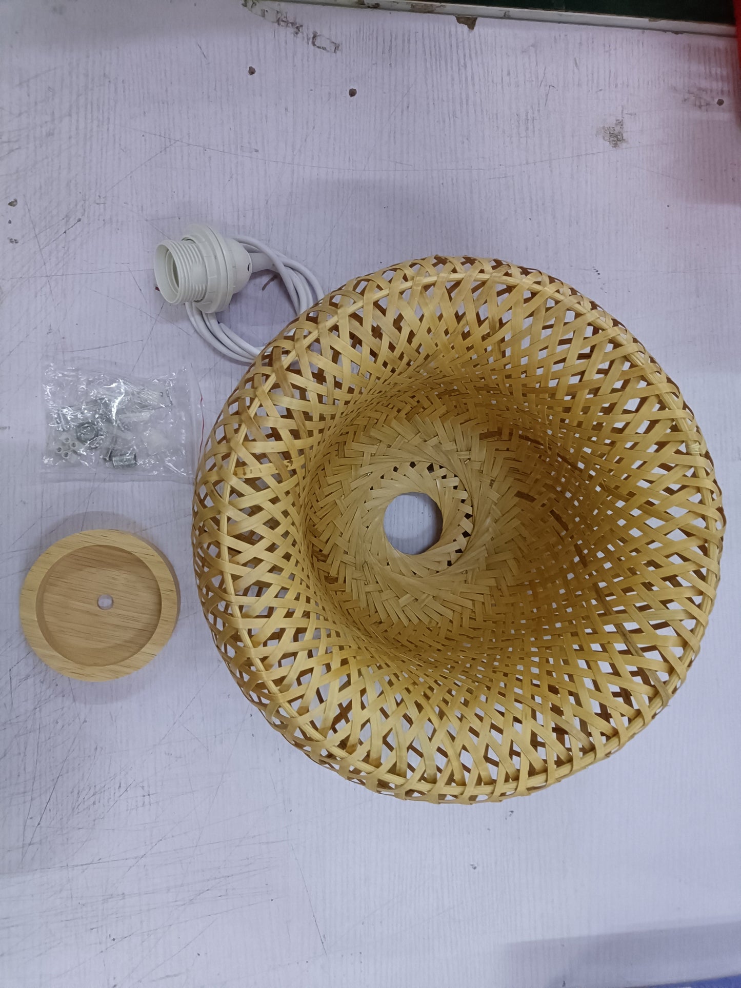 Rustic Rattan Basket Lamp Shade Chandelier